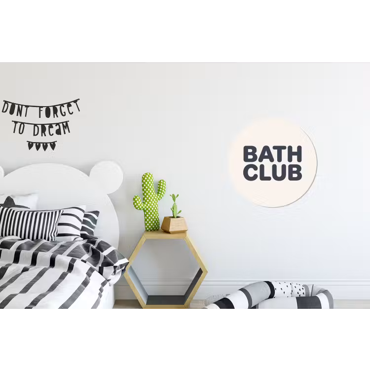 Quote - Grijs - Wit Wandcirkel aluminium klein -kinderkamer