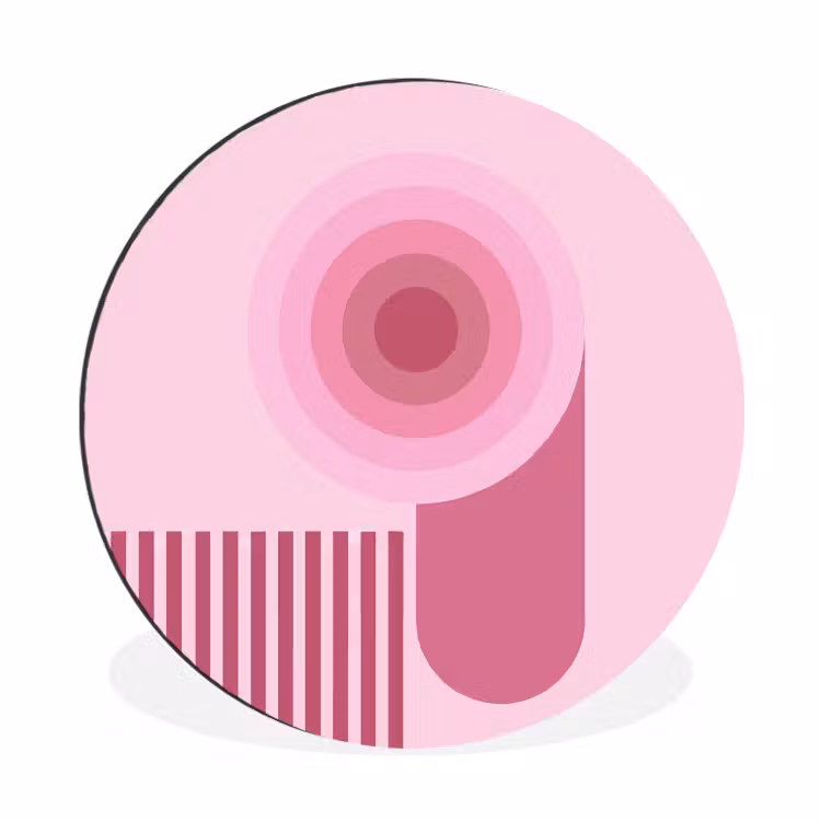 Abstract - Cirkels - Strepen - Modern - Roze Wandcirkel aluminium klein -3d