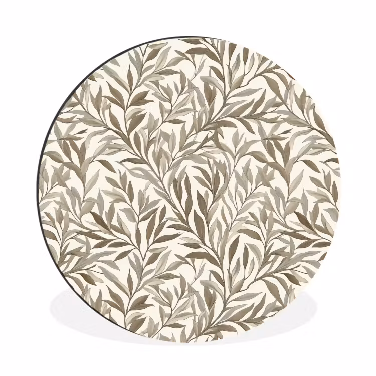 Takken - Botanisch - Taupe Wandcirkel aluminium klein 190 -3d