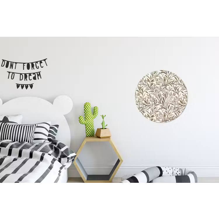 Takken - Botanisch - Taupe Wandcirkel aluminium klein 190 -kinderkamer
