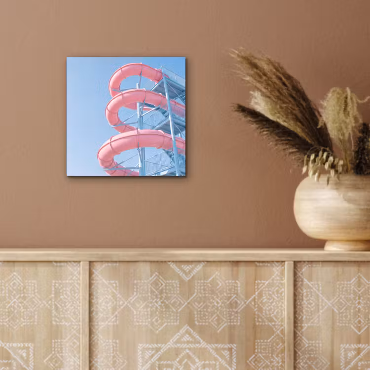 Glijbaan - Waterpark - Spiraal - Modern - Roze aluminium wit klein -sfeer4