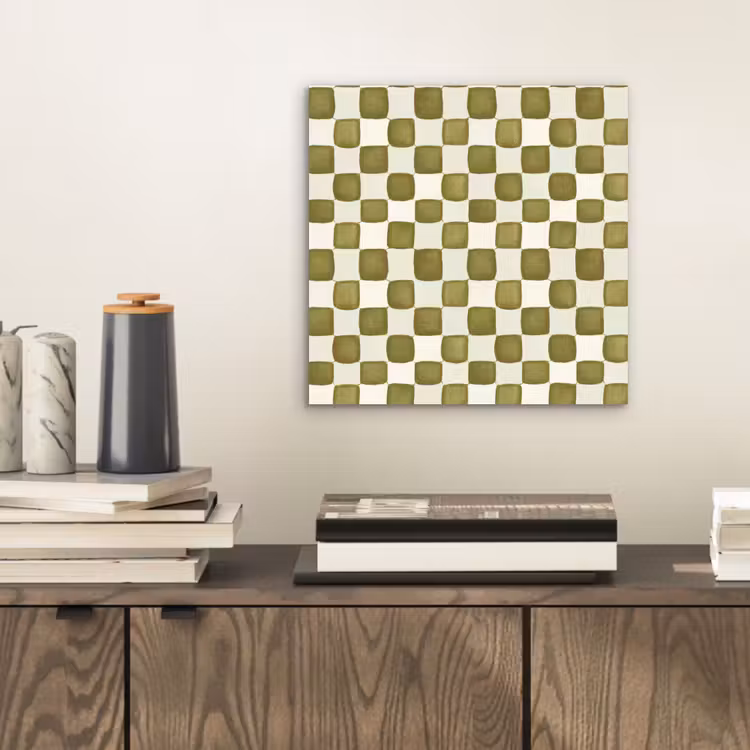 Schaak - Patroon - Groen aluminium wit klein 46 -sfeer1