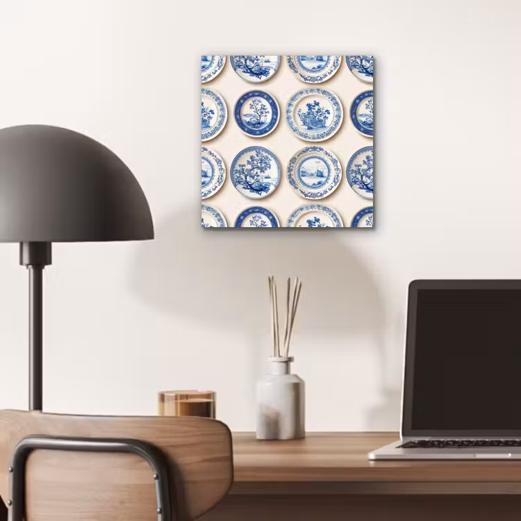 Borden - Bomen - Planten - Blauw aluminium wit klein 46 -sfeer5