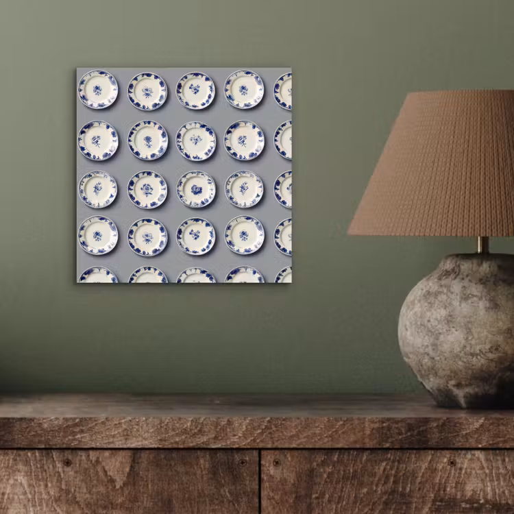 Borden - Bloemen - Blauw - Wit aluminium wit klein 46 -sfeer2