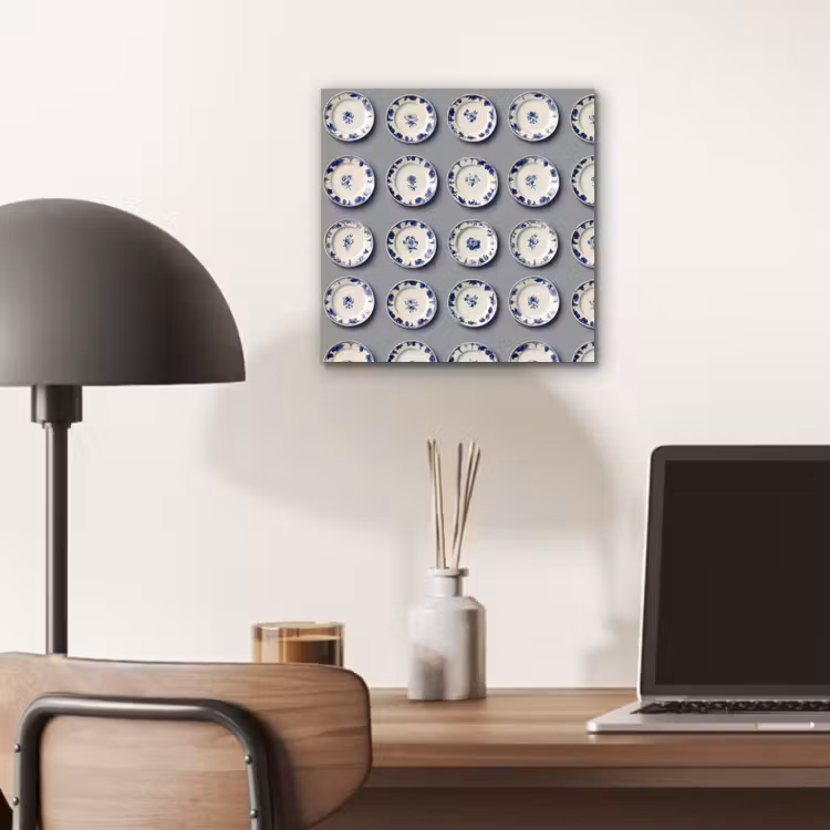 Borden - Bloemen - Blauw - Wit aluminium wit klein 46 -sfeer5