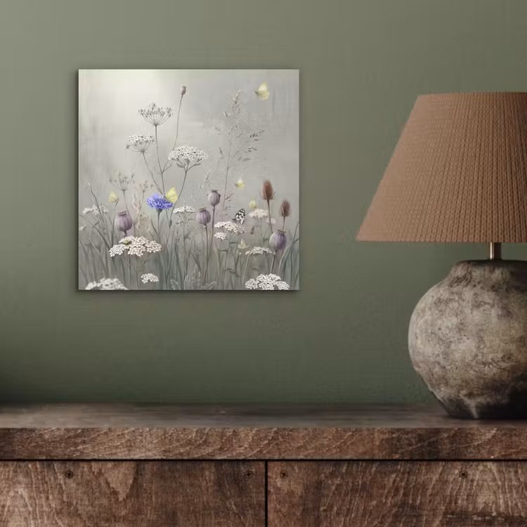 Vlinders - Wildbloemen - Illustratie - Kleurrijk aluminium wit klein -sfeer2
