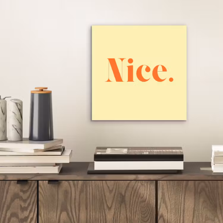 Nice - Oranje - Geel - Minimalistisch aluminium wit klein -sfeer1