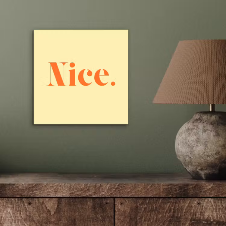 Nice - Oranje - Geel - Minimalistisch aluminium wit klein -sfeer2