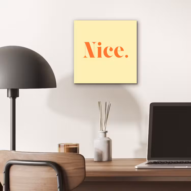 Nice - Oranje - Geel - Minimalistisch aluminium wit klein -sfeer5
