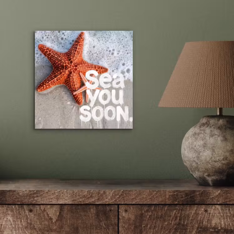 Sea you soon - Zeester - Zee aluminium wit klein -sfeer2
