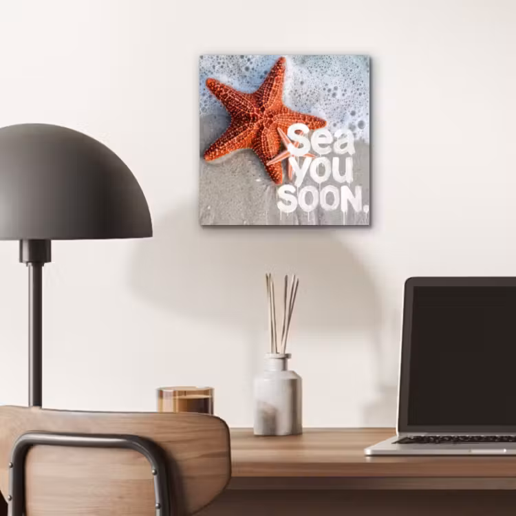 Sea you soon - Zeester - Zee aluminium wit klein -sfeer5