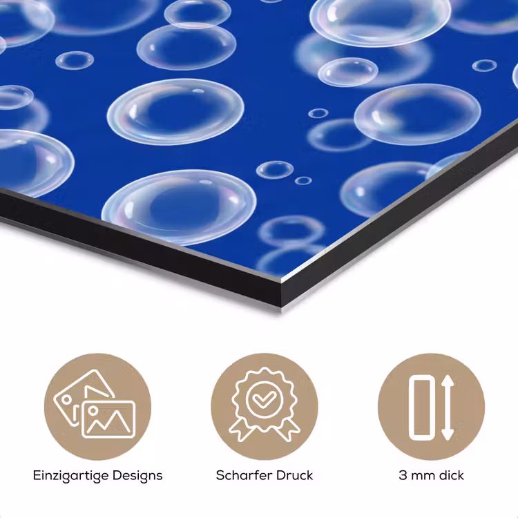 Bubbels - Patroon - Blauw aluminium wit klein -closeup_DE