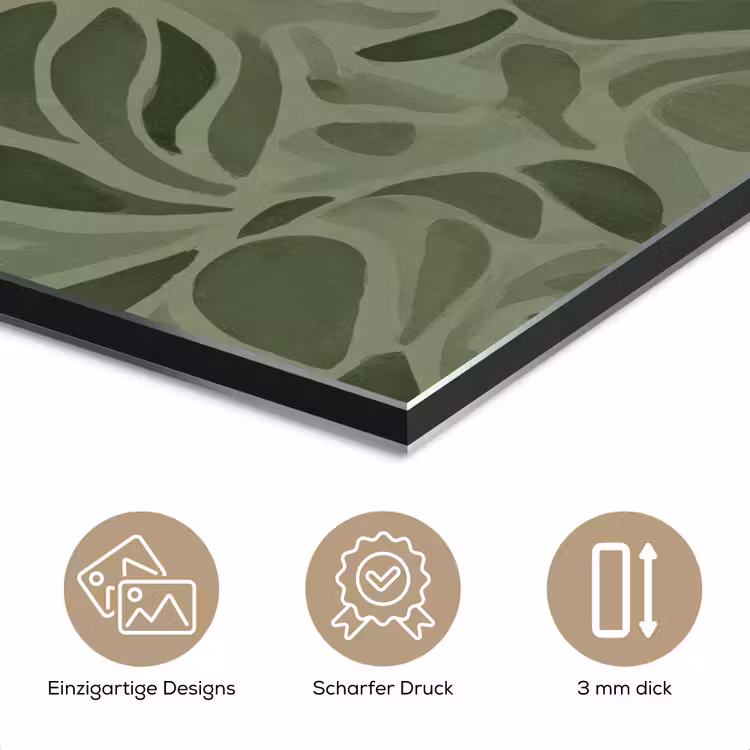 Sereen - Bladeren - Groen aluminium wit klein 46 -closeup_DE