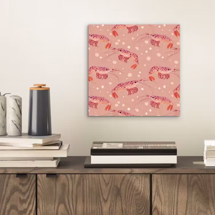 Garnalen - Stippen - Roze aluminium wit klein 46 -sfeer1