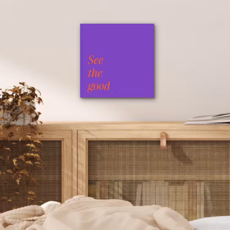See the good - Oranje - Paars aluminium wit klein -sfeer3