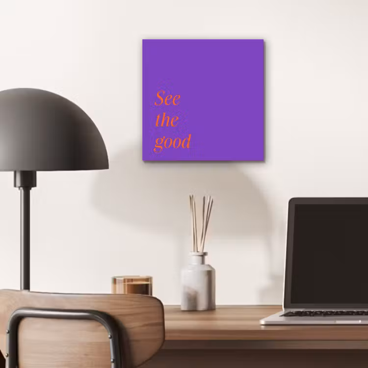 See the good - Oranje - Paars aluminium wit klein -sfeer5