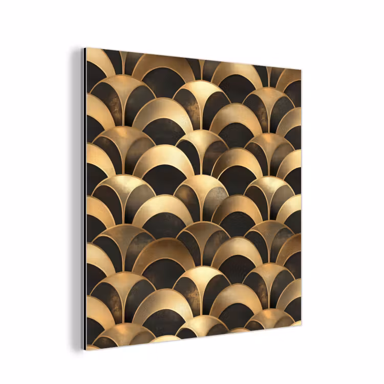 Schubben - Structuur - Goud aluminium wit klein 46 -3d
