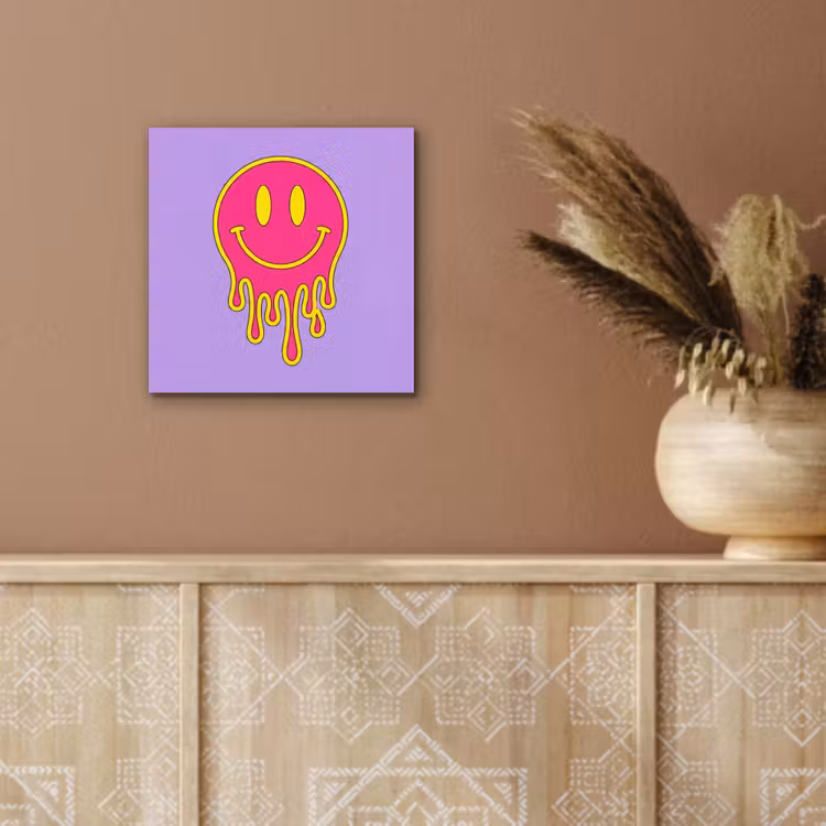 Smiley - Drip - Neon aluminium wit klein -sfeer4