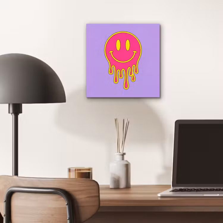 Smiley - Drip - Neon aluminium wit klein -sfeer5