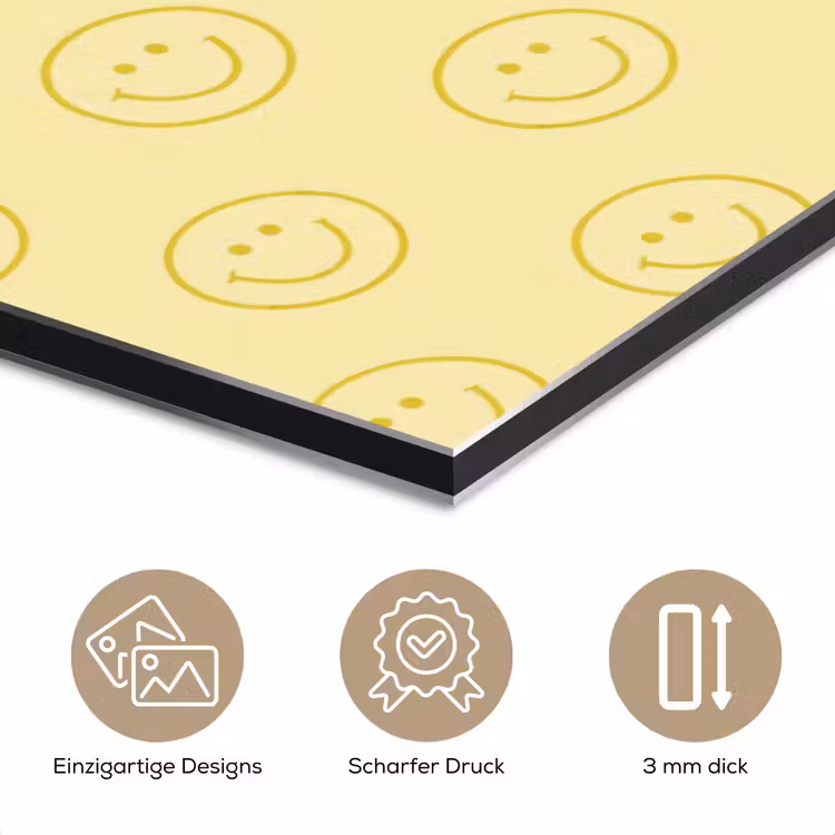 Smileys - Patroon - Retro - Zachtgeel aluminium wit klein 46 -closeup_DE