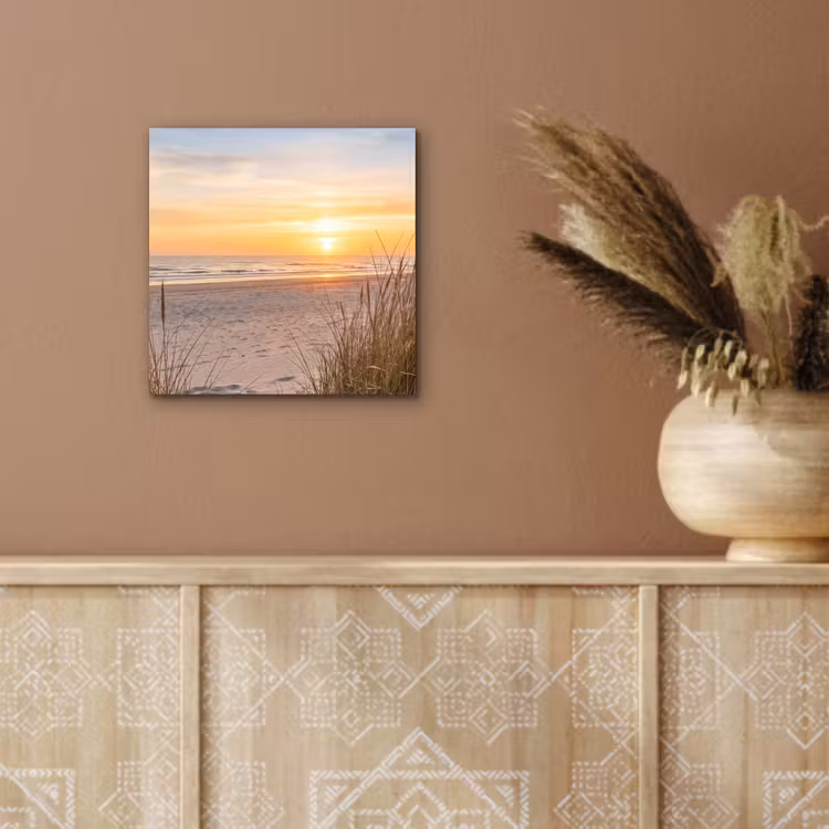 Zonsondergang - Duinen - Zee aluminium wit klein -sfeer4