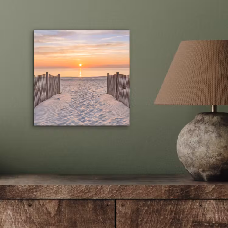 Zonsondergang - Strand - Zand aluminium wit klein -sfeer2