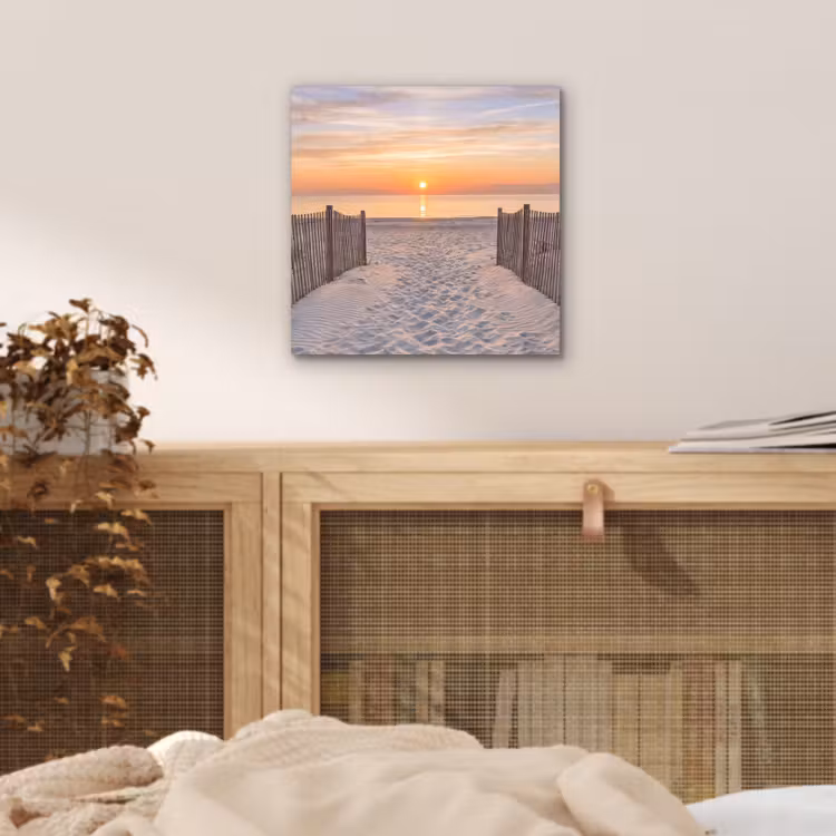 Zonsondergang - Strand - Zand aluminium wit klein -sfeer3