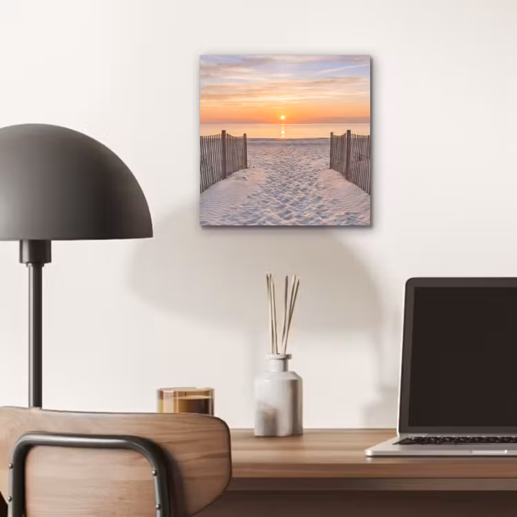 Zonsondergang - Strand - Zand aluminium wit klein -sfeer5