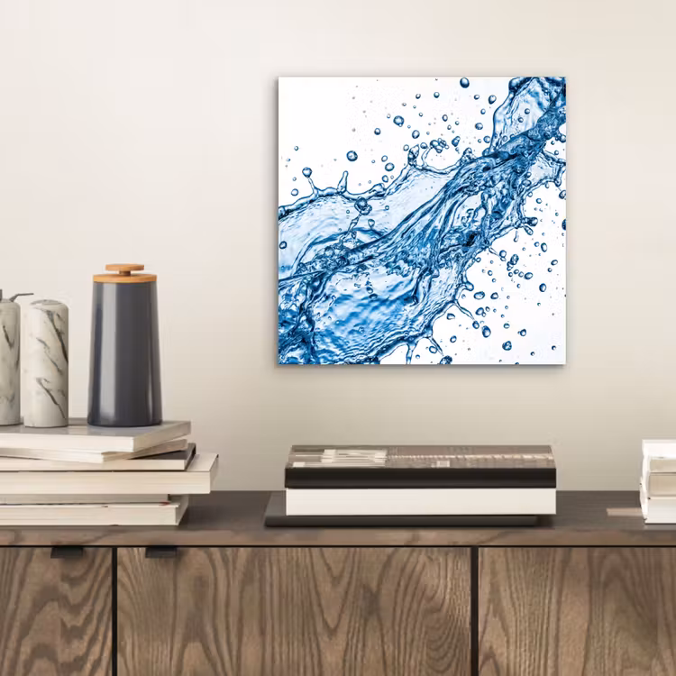 Spash - Water - Blauw aluminium wit klein -sfeer1