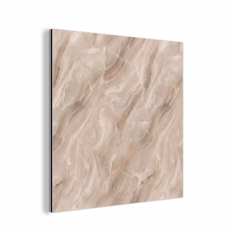 Steen - Golvend - Abstract - Beige aluminium wit klein -3d