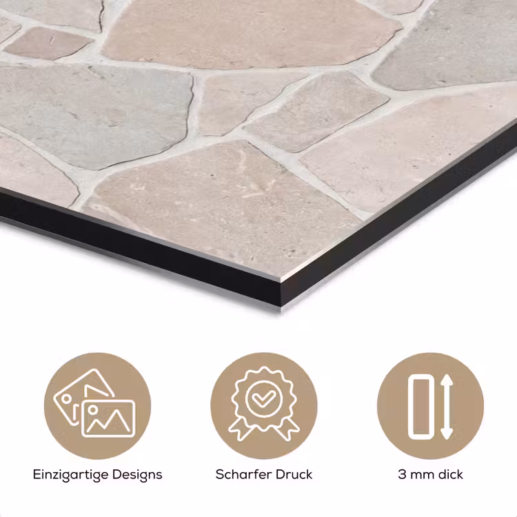 Steen - Patroon - Textuur - Beige aluminium wit klein -closeup_DE