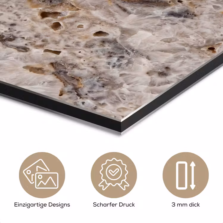 Steen - Textuur - Abstract - Beige - Wit aluminium wit klein -closeup_DE