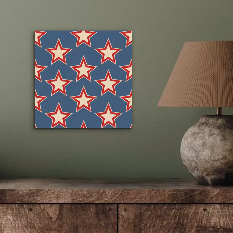 Ster - Klassiek - Blauw aluminium wit klein 46 -sfeer2