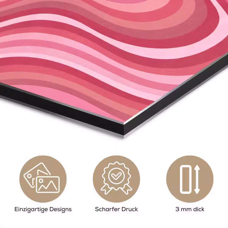 Ster - Golvend - Abstract - Roze aluminium wit klein -closeup_DE
