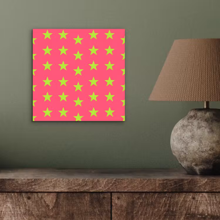 Sterren - Patroon - Roze aluminium wit klein 46 -sfeer2