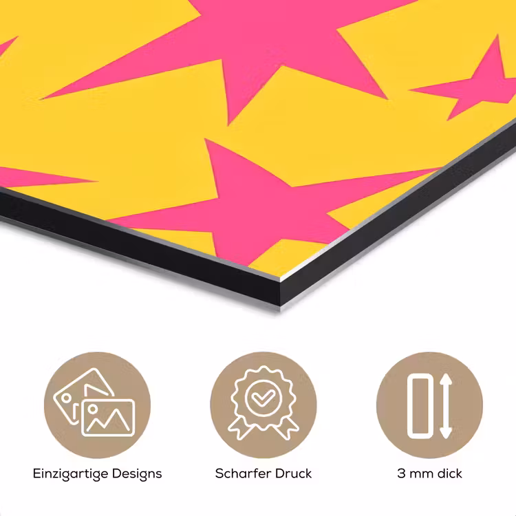 Sterren - Patroon - Roze - Geel aluminium wit klein 46 -closeup_DE