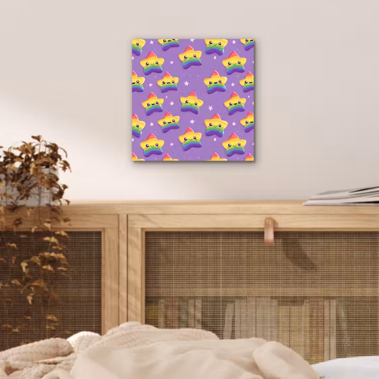 Sterren - Regenboog - Paars aluminium wit klein 46 -sfeer3