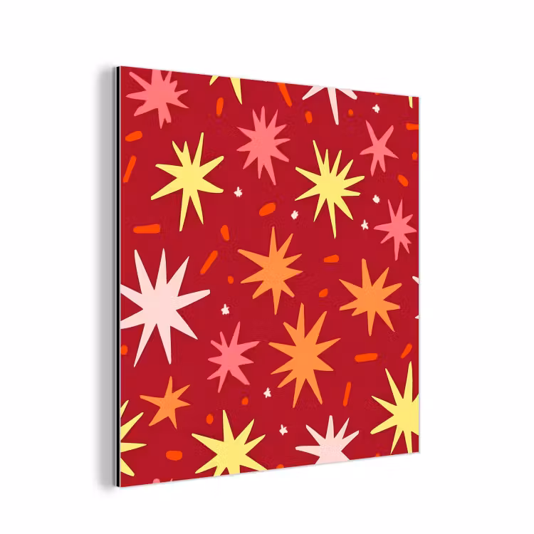 Sterren - Speels - Rood aluminium wit klein 46 -3d