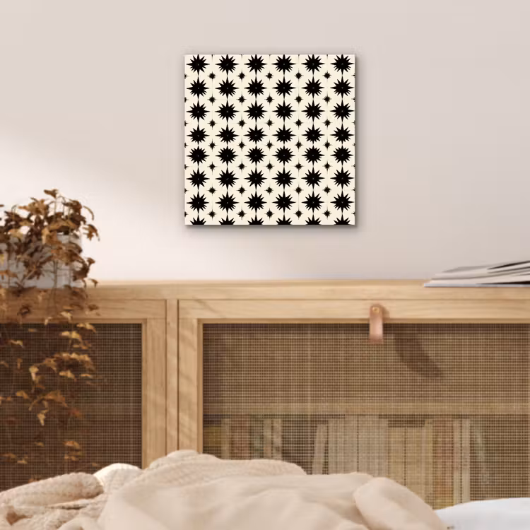 Stervormen - Geometrisch - Zwart aluminium wit klein 46 -sfeer3