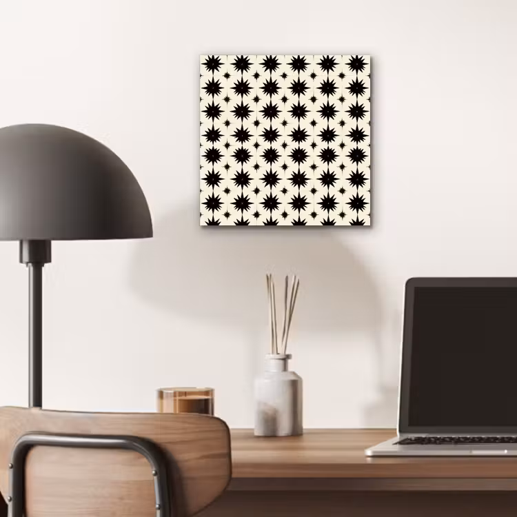 Stervormen - Geometrisch - Zwart aluminium wit klein 46 -sfeer5