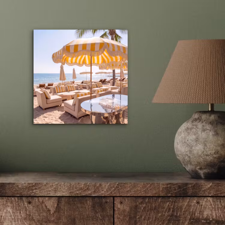 Strand - Ligbedden - Vakantie - Modern - Geel aluminium wit klein -sfeer2