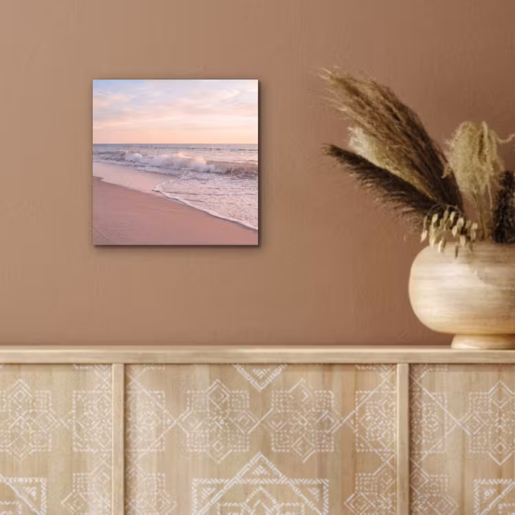Strand - Zee - Golven - Natuur - Zonsondergang aluminium wit klein -sfeer4