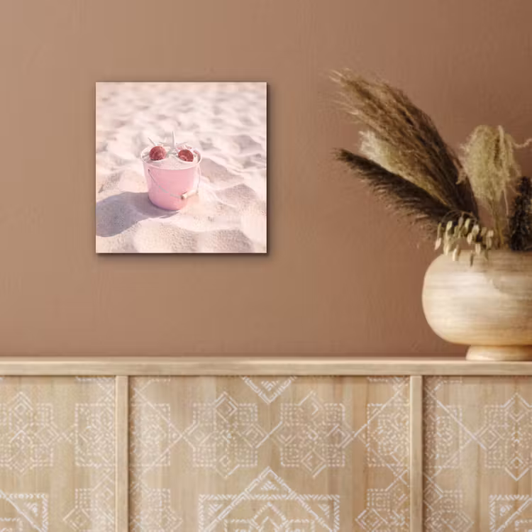 Strand - Schelpen - Zomer - Roze - Decoratie aluminium wit klein -sfeer4