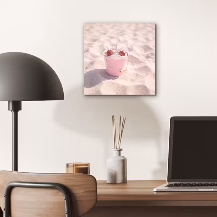 Strand - Schelpen - Zomer - Roze - Decoratie aluminium wit klein -sfeer5