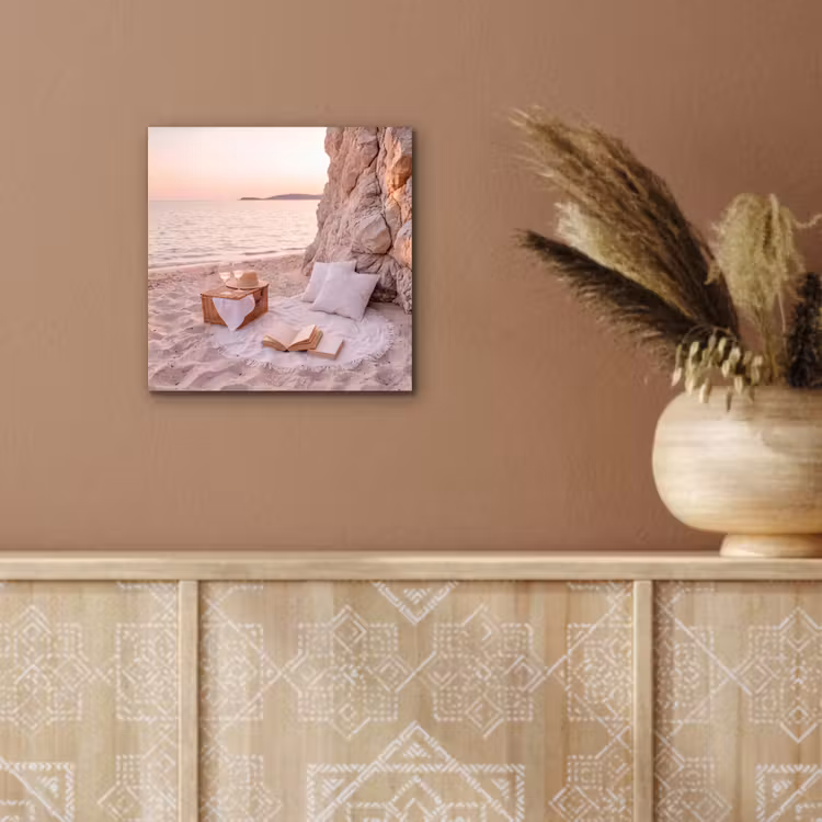 Strand - Picknick - Zonsondergang - Zomer - Natuur aluminium wit klein -sfeer4