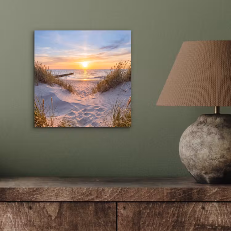 Strand - Zonsondergang - Natuur - Landschap aluminium wit klein -sfeer2