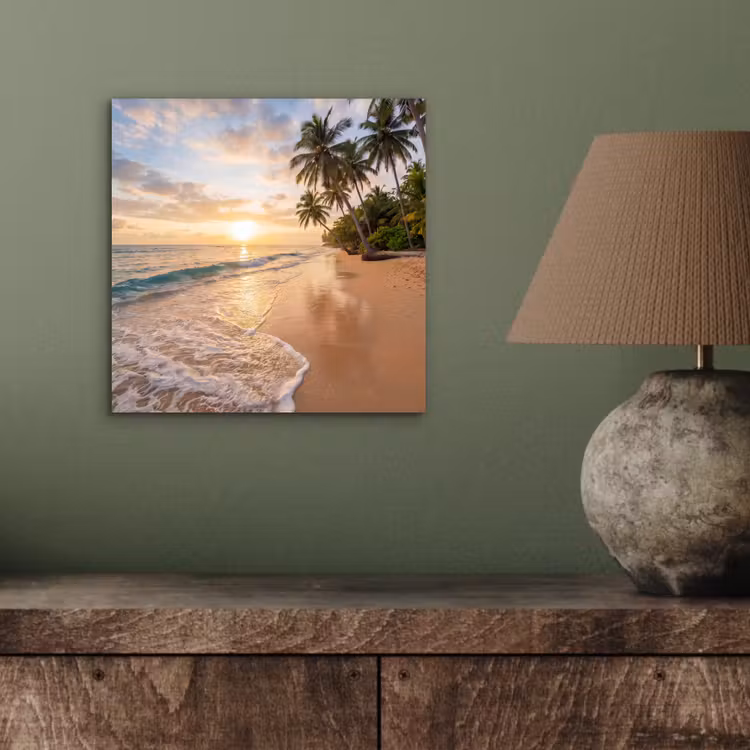 Strand - Zonsondergang - Tropisch - Natuur - Goud aluminium wit klein -sfeer2
