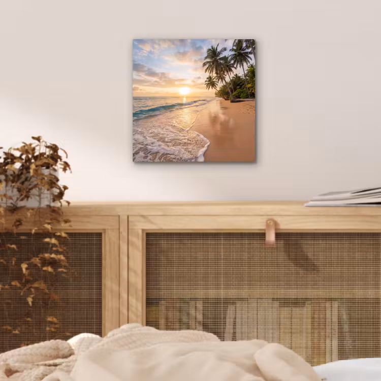 Strand - Zonsondergang - Tropisch - Natuur - Goud aluminium wit klein -sfeer3