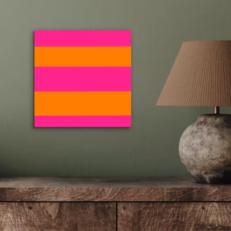 Strepen - Horizontaal - Roze aluminium wit klein 46 -sfeer2