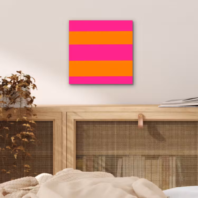 Strepen - Horizontaal - Roze aluminium wit klein 46 -sfeer3